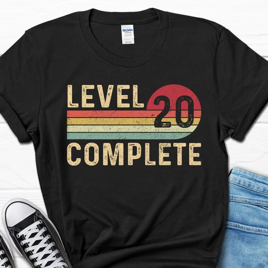 Level 20 Complete Gift, 20th Year Anniversary Gift, 20 Year Married Shirt, 20th Year Wedding Gift