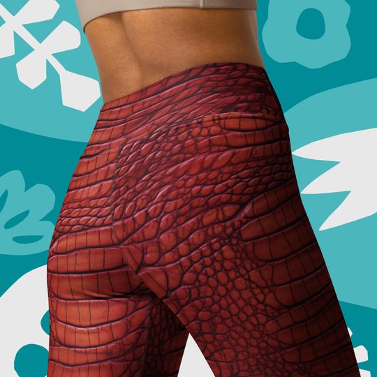 Alligator Leggings Yoga Pants High Waist Leggings For Women Gift For Her Alligator Leggings