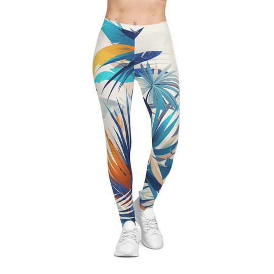 High Waist Floral Printed Active Wear Leggings: Stylish Women's Workout Pants