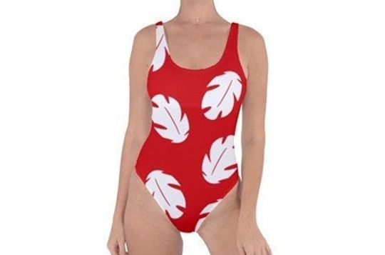 Woman Lilo and Stitch Swimsuit - Lilo Swimsuit - Hawaiian Leaf Swimsuit - Lilo Costume