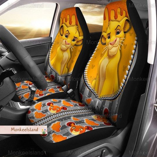 Simba Lion King Car Seat Covers Disney Gift, Couple Gift, Wedding Gift, Anniversary