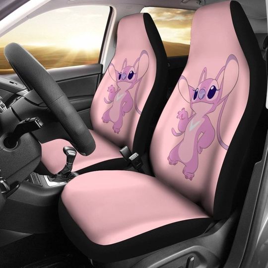 Pink Angel Car Seat Covers | Disneyworld Lilo And Stitch Car Seat Protector | Magic Kingdom Stitch Car Seat Cover Car Accessories
