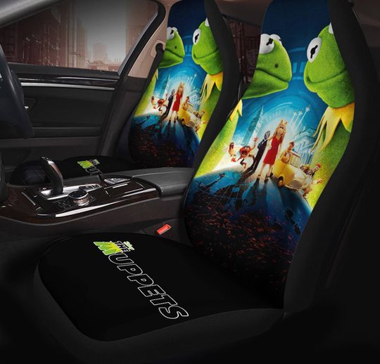 The Muppets Car Seat Covers Set | K the frog Car Accessories | The Muppets Magic Kingdom Seat Cover For Car
