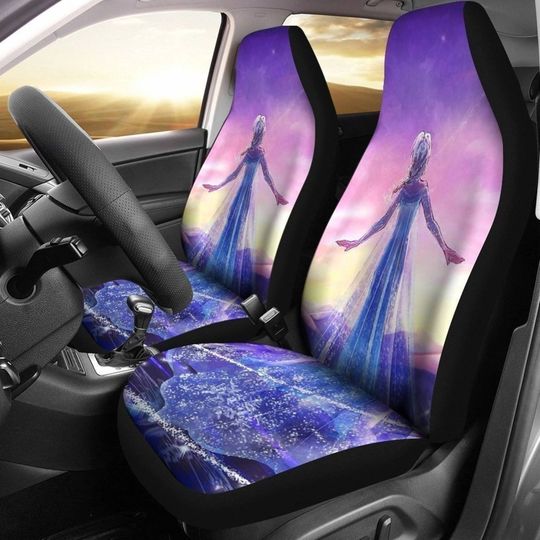 Princess Anna Car Seat Covers Set | Elsa And Anna Princess Car Accessories | Frozen Movie Magic Kingdom Seat Cover For Car