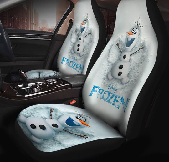 Frozen Olaf Car Seat Covers Set | Frozen Movies Car Accessories | Olaf Seat Cover For Car