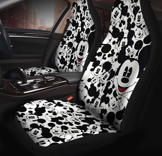 Mickey Mouse Car Seat Covers Set | Mickey Mouse Car Accessories | Mickey Ears Seat Cover For Car