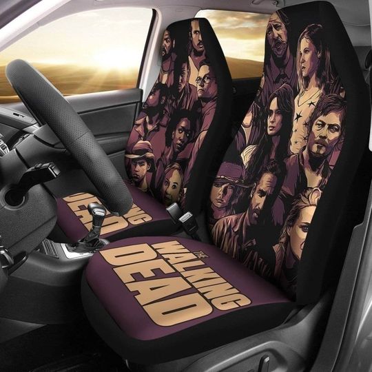 The Walking D Car Seat Covers Set | Negan Daryl Dixon Rick Grimes Car Accessories