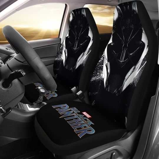 Black Panther Car Seat Covers Set | Black Panther T'Challa Car Accessories