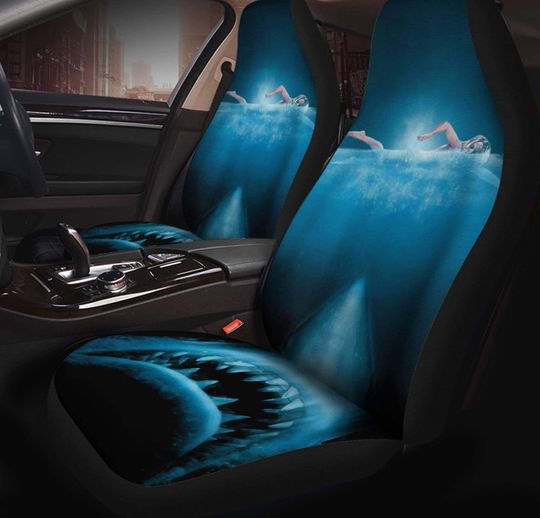 Jaws Movie Car Seat Covers Set | Jaws Shark Car Accessories | Shark Movie Seat Cover For Car