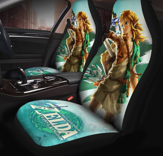 Legend Of The Zelda Car Seat Covers Set | Zelda Tear of The Kingdom Car Accessories