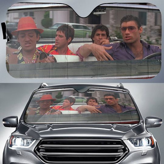 Scarface Movie Car Sun Shade Scarface Tony Montana Manny Ribera Sun Shade Scarface Car Sun Shade Car Windshield Car Accessories