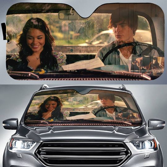 High School Musical Car Sun Shade | Troy Bolton Gabriella Montez Car Sunshade | Disney Movie Car Windshield Car Accessories