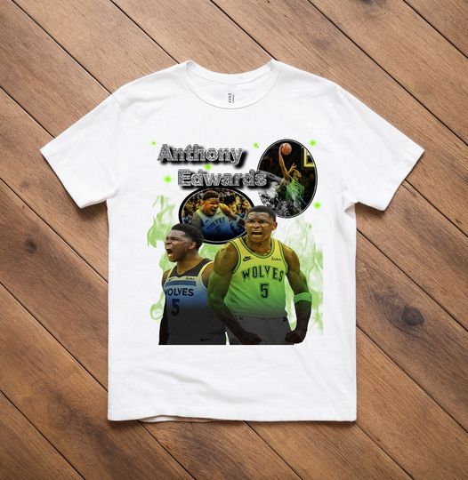 Anthony Edwards Minnesota Wolves Timberwolves Shirt Vintage NBA Basketball T-shirt