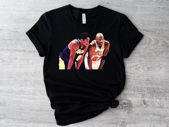 MJ And Kobe Lakers Bulls 90s NBA Graphic Basketball Unisex T-Shirt