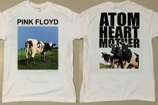 1997 Pink Floyd Atom Heart Mother Cow Tour T-Shirt, Atom Heart Mother Tour 1997 Rock Double Side T-Shirt