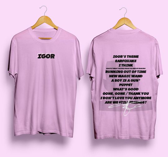 Tyler, The Creator Igor Rapper Pink Graphic Oversized Rapper Double Side T-shirt