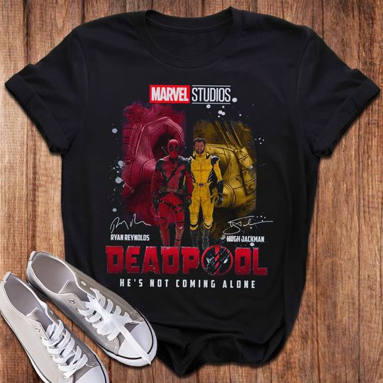 Red And Yellow Hero Movie Friends T-Shirt, Hes Not Coming