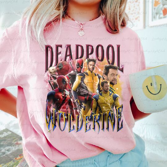 Homage Deadpool Wolverine 90s Style Shirt