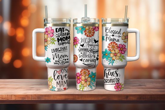 Mother's Day Tumbler 40 oz With Handle