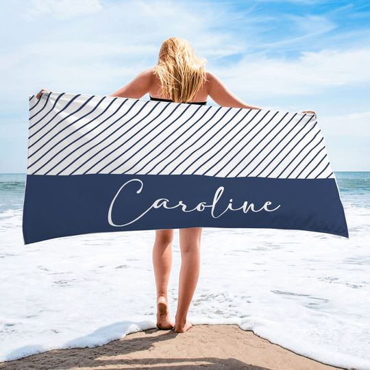 Colorful Personalized Beach Towel, Bride and Bridesmaid Beach Towel, Custom Beach Towel, Bachelorette Bride Beach Towel
