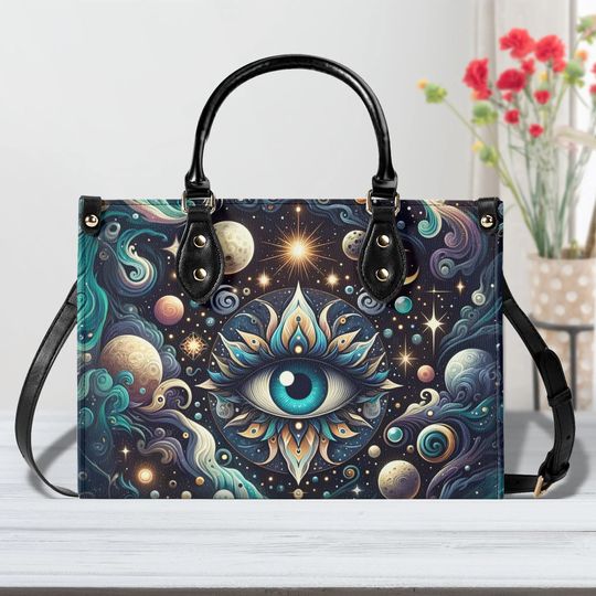 Third Eye Mystical Handbag. Trendy Handbag, Waterproof PU Leather Handbag