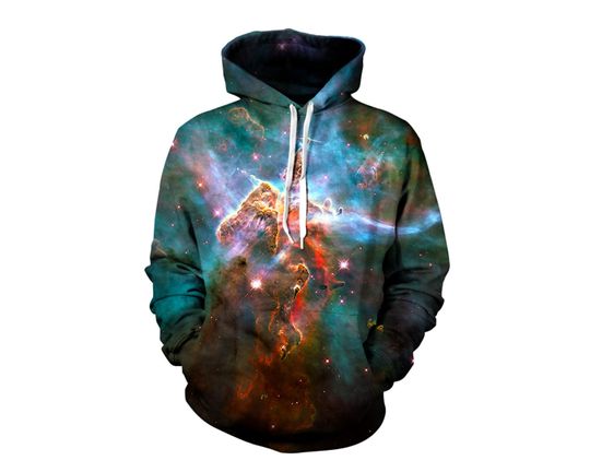 Festival Outfits - Deep Space Nebula Hoodie - Printed Hoody - Gifts for Him or Her - Warm EDM Clothing