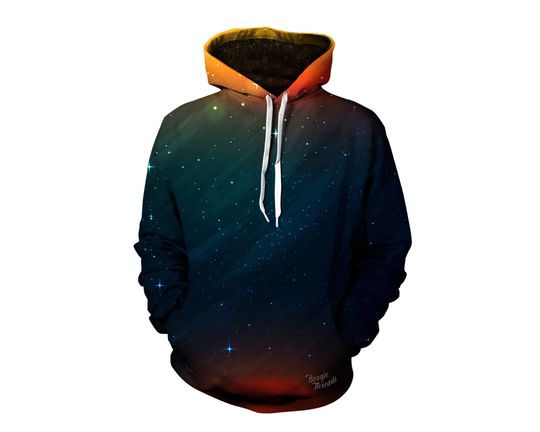 Psychedelic Galaxy Hoodie - Trippy Space Art Print Clothes Cool Couples Hoodies