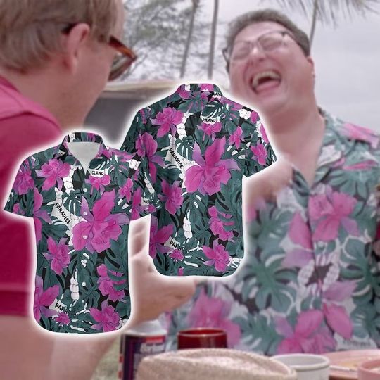 Paradise Summer Hawaiian 3D All Over Printed Shirt, Dinosaur Hawaiian Shirt, Dinosaur Movie Pattern Hawaiian Aloha Shirt