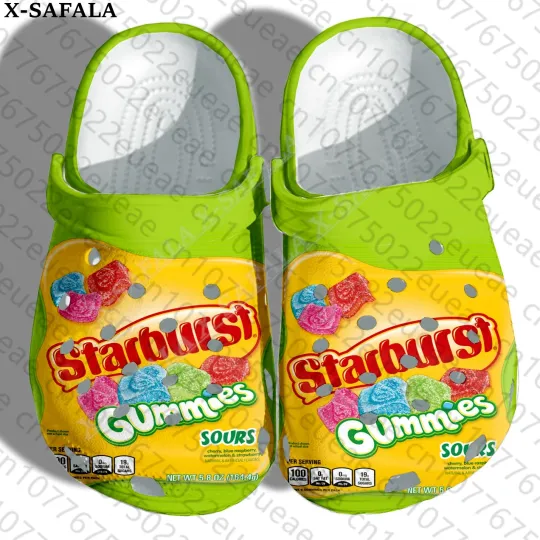 Funny Starburst Candy Colorful Clogs Shoes