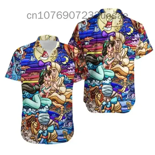 2024 Disney Jasmine Princess and Aladdin Hawaiian Shirt