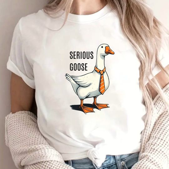 Serious Goose T-shirt, Silly Goose University Tee, Funny Animal Shirt