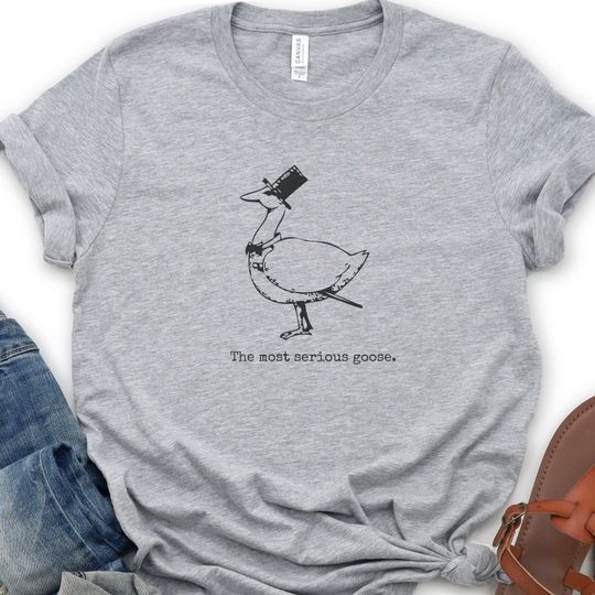 Serious Goose Shirt, Sarcastic Silly Goose Shirt Ironic T-Shirt