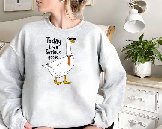 Today I'm A Serious Goose Sweatshirt, Silly Goose Sweatshirt, Funny Silly Goose University