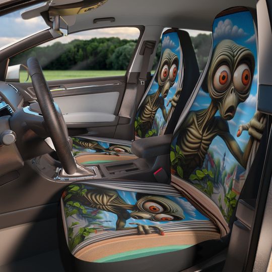 Alien in my Car Car Seat Covers