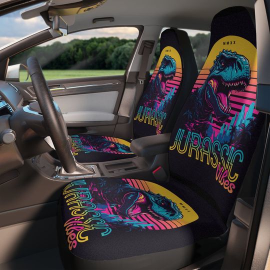 Jurassic Vibes 3D Design Car Seat Covers