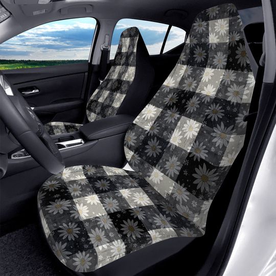 Two Piece Car Covers, Flower Seat Covers, Cute Seat Cover