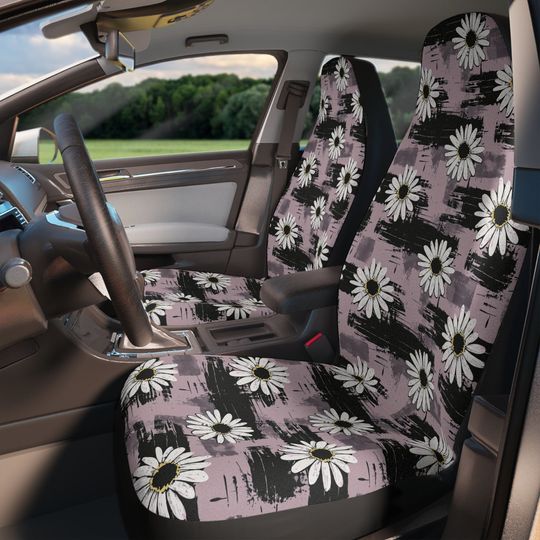 Daisy Seat Covers, Gothic Daisy Covers, Seat Covers for Car, New Driver Gift