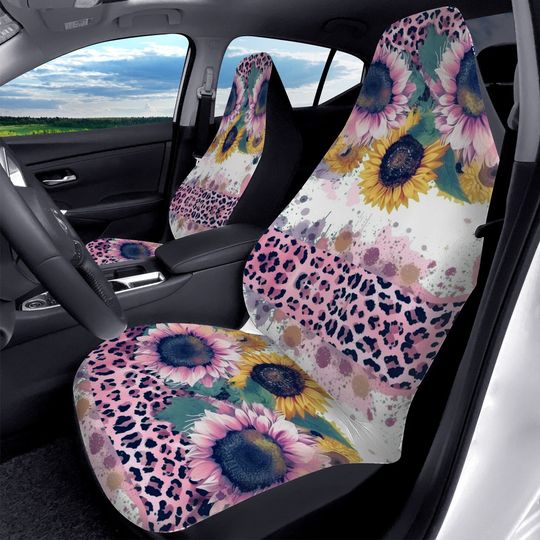 Cheetah Car Seat Cover, Flower Seat Covers, Cute Car Seat Covers