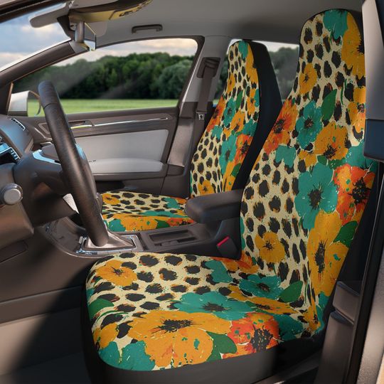 Leopard Seat Cover, Flower Seat Cover, Car Seat Covers, New Driver Gift, New Car Gift