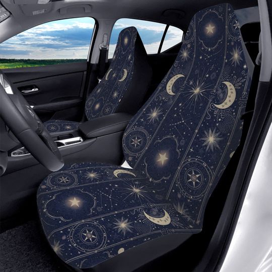Moon Car Seat Cover, Celestial Seat Covers, Cute Car Seat Covers