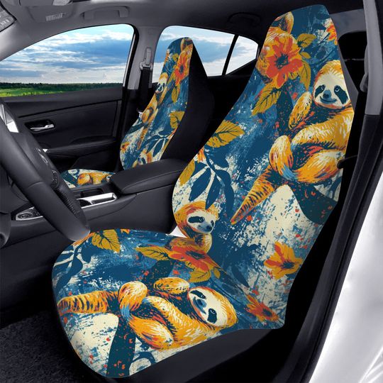 Sloth Car Seat Covers, Jungle Car Seat Covers, Gift Giving Idea