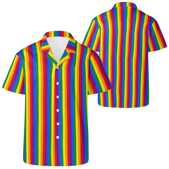 Pride Flag Bold LGBTQ+ Vertical Stripe Shirt