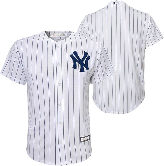New York Yankees MLB Kids Youth 4-20 White Home Team Jersey