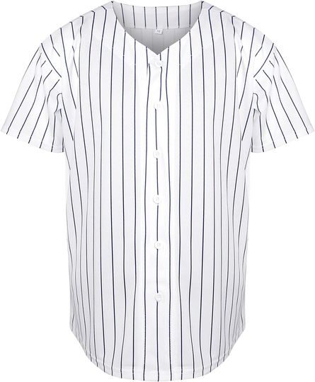 Blank Plain Hip Hop Hipster Baseball Jersey Button Down Shirts Sports Uniforms Men Women Jersey