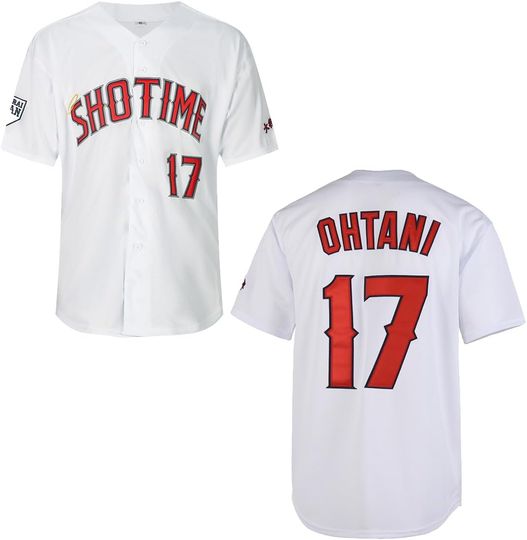 bricklayers Men's Baseball Ohtani Jersey 17# Fans Sport Hipster Shirts All Stitched Black Red White