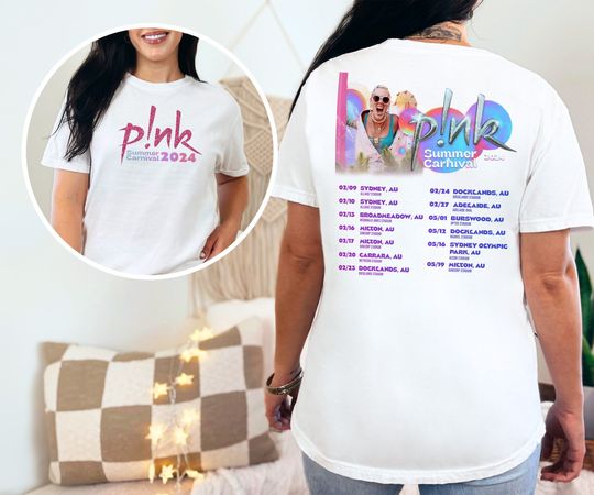 P!nk Tshirt, Pink Fan Lovers Shirt, Pink Tour Tshirt, Concert Tshirt, Summer Carnival 2024 Tshirt, Music Shirt, Trustfall Album Shirt