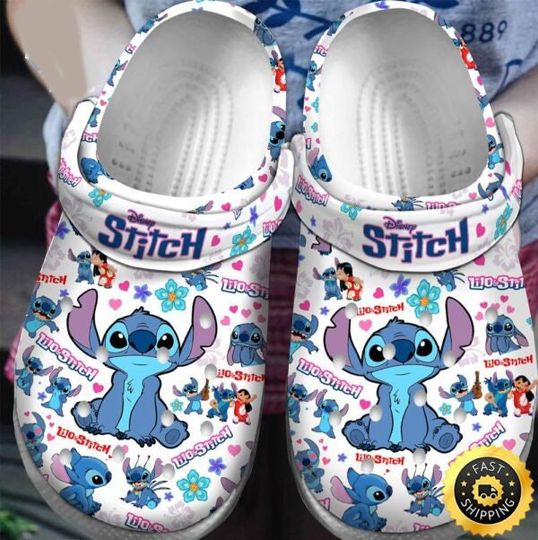 Personalized Name With Lilo Stitch Crocband Clogs Shoes, Shoes For Family Clogs