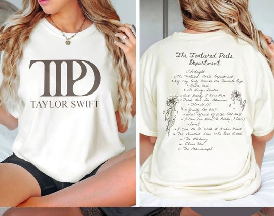 By Teelans: Double-Sided Taylor TTPD Merch Comfort Colors Shirt & New Album Swag for taylor version Fans