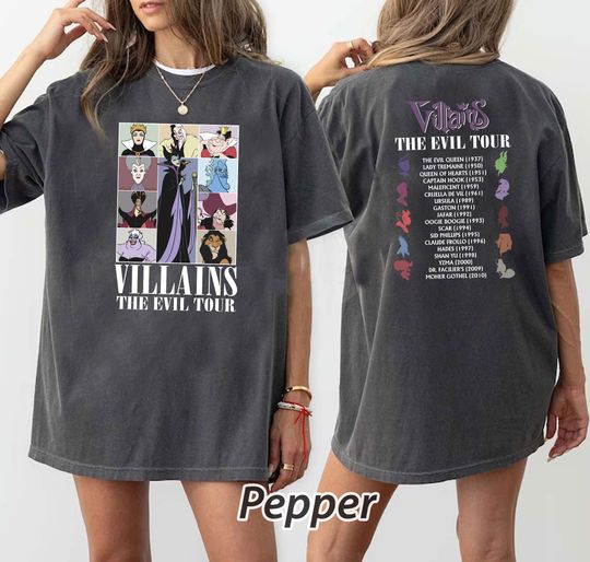 Dis.ney Villains The Evil Tour Shirt, Disne.y Evil Tour Sweatshirt, Vintage Villain Character Concert Shirt, Villain Tour Shirt