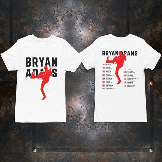 Bryan Adams Tour 2024 Double Sided Unisex T-Shirt